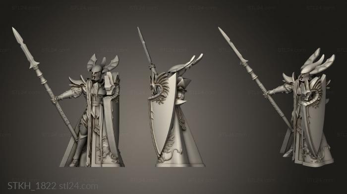 Figurines of people (Fyrolian Spear Guardian, STKH_1822) 3D models for cnc