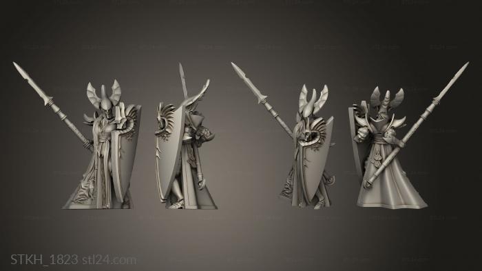 Figurines of people (Fyrolian Spear Guardian, STKH_1823) 3D models for cnc