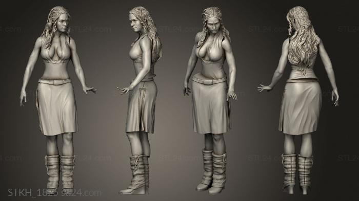 Figurines of people (Game Thrones Daenerys TARGARYEN, STKH_1825) 3D models for cnc
