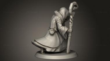 Figurines of people (goblin skeleton necromancer, STKH_1845) 3D models for cnc