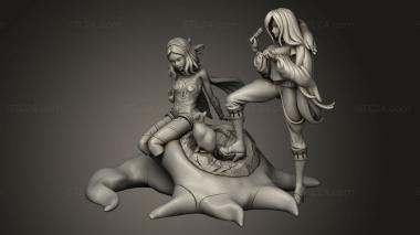 Figurines of people (Gravity Rush CAT, STKH_1867) 3D models for cnc