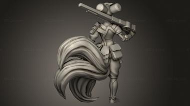 Figurines of people (Cyberpunk Kitsune weapon, STKH_1870) 3D models for cnc