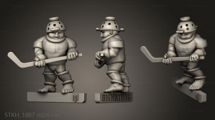 Figurines of people (Halfling Ice Hockey, STKH_1887) 3D models for cnc
