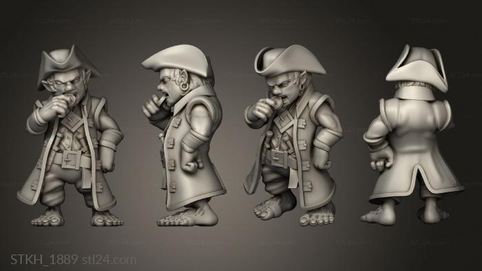 Figurines of people (Halfling pirate, STKH_1889) 3D models for cnc