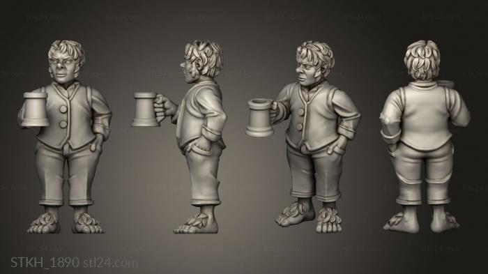 Figurines of people (Halfling Joined, STKH_1890) 3D models for cnc