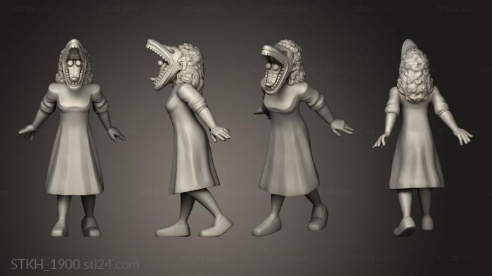 Figurines of people (Halloween, STKH_1900) 3D models for cnc