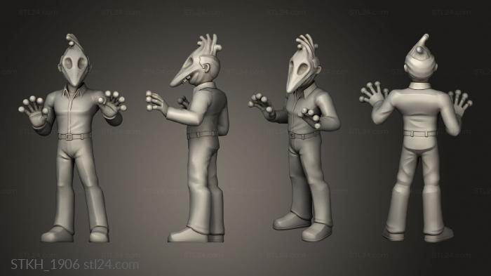 Figurines of people (Halloween, STKH_1906) 3D models for cnc