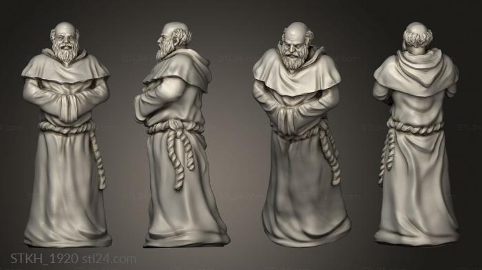 Figurines of people (Heaven Hath Fury Mega Friars friar hood down, STKH_1920) 3D models for cnc