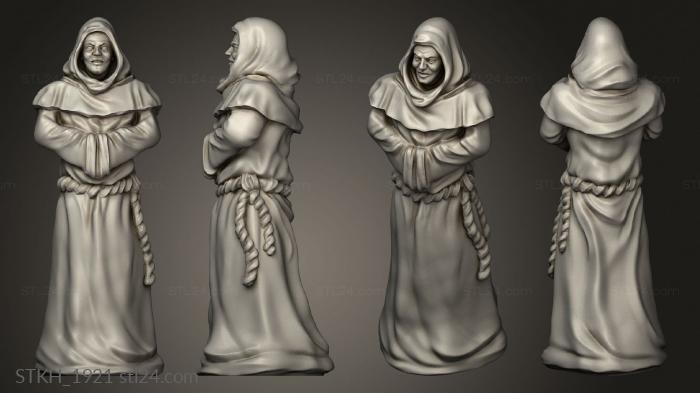 Figurines of people (Heaven Hath Fury Mega Friars friar hood shaved, STKH_1921) 3D models for cnc