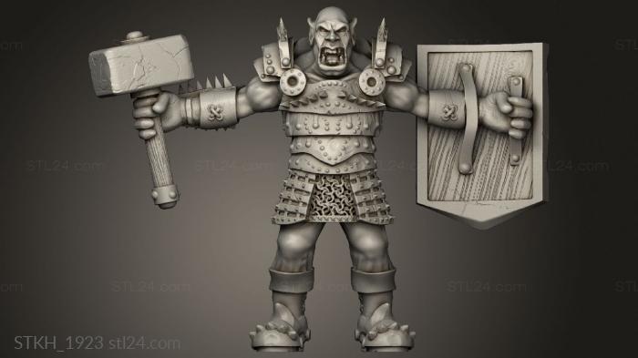Figurines of people (Heavy Warrior, STKH_1923) 3D models for cnc
