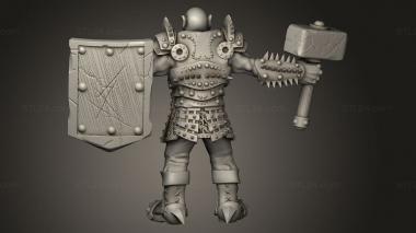 Figurines of people (Heavy Warrior, STKH_1923) 3D models for cnc