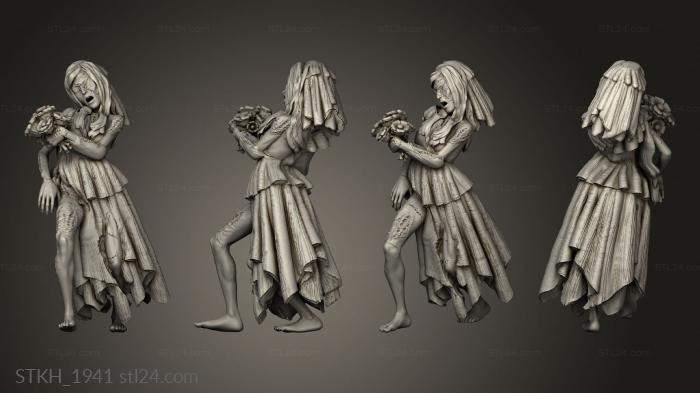 Figurines of people (Heroes and Beasts zombie bride, STKH_1941) 3D models for cnc