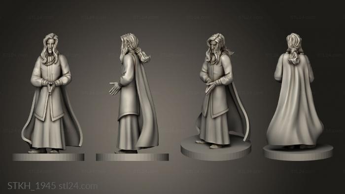 Figurines of people (heroes Elrond, STKH_1945) 3D models for cnc