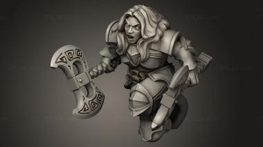 Figurines of people (Hold Dwarf Kinessa The Fury, STKH_1959) 3D models for cnc