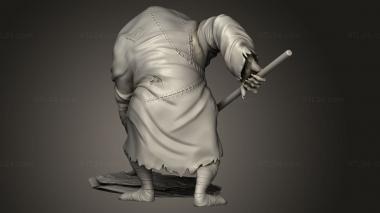 Figurines of people (Hunchback Wiping Floor, STKH_1989) 3D models for cnc