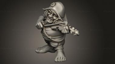 Figurines of people (Hungry Piranhas Halfling Musician, STKH_1994) 3D models for cnc