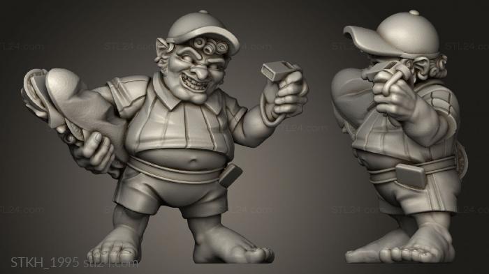 Figurines of people (Hungry Piranhas Halfling Referee, STKH_1995) 3D models for cnc