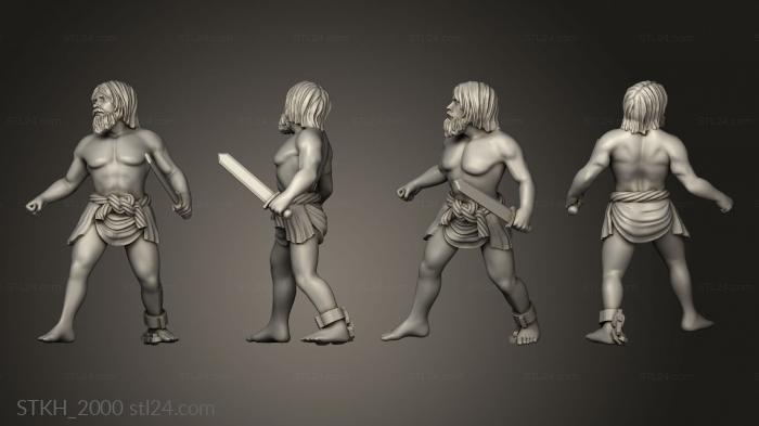 Figurines of people (Plebs, STKH_2000) 3D models for cnc