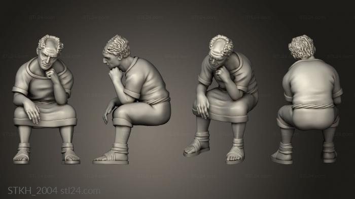 Figurines of people (Plebs Spectator, STKH_2004) 3D models for cnc
