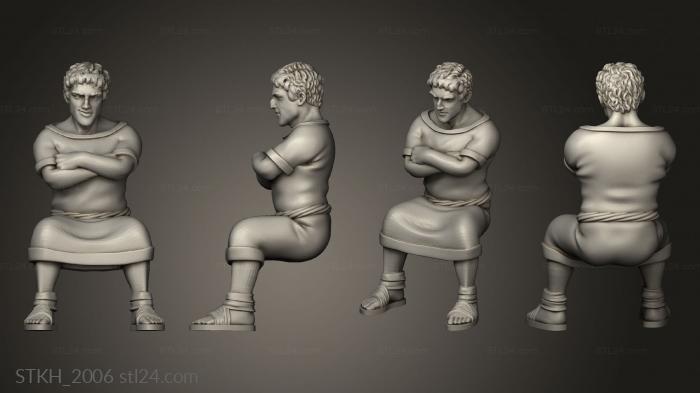 Figurines of people (Plebs Spectator, STKH_2006) 3D models for cnc