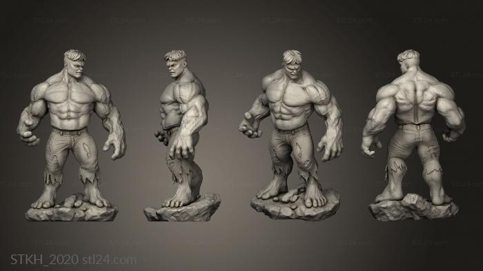 Figurines of people (Incredible Hulk, STKH_2020) 3D models for cnc