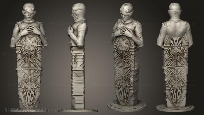 Статуэтки люди (Падший Ангел Перешейка,Древний Хранитель, STKH_2032) 3D модель для ЧПУ станка