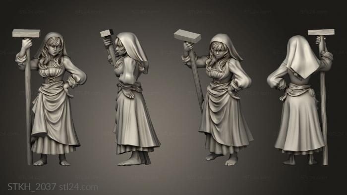 Figurines of people (Peasants and Trades Agnes female dyer, STKH_2037) 3D models for cnc