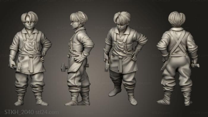 Figurines of people (Peasants and Trades Dan smith apprentice, STKH_2040) 3D models for cnc