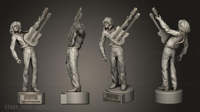 Figurines of people (JIMMY PAGE, STKH_2050) 3D models for cnc