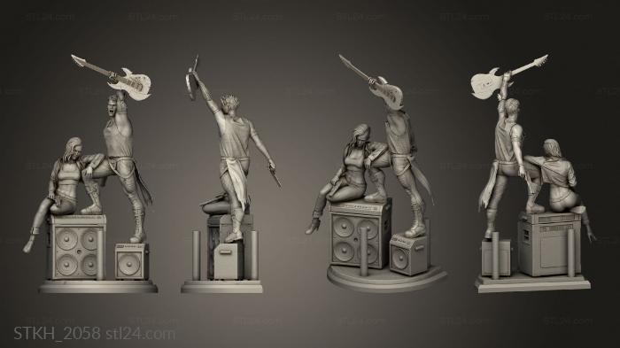Figurines of people (Johnny Silver and Rogue amp, STKH_2058) 3D models for cnc