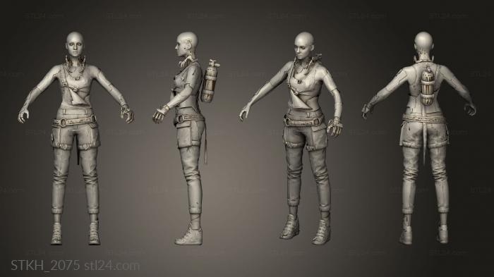 Статуэтки люди (Джуди Альварес, STKH_2075) 3D модель для ЧПУ станка