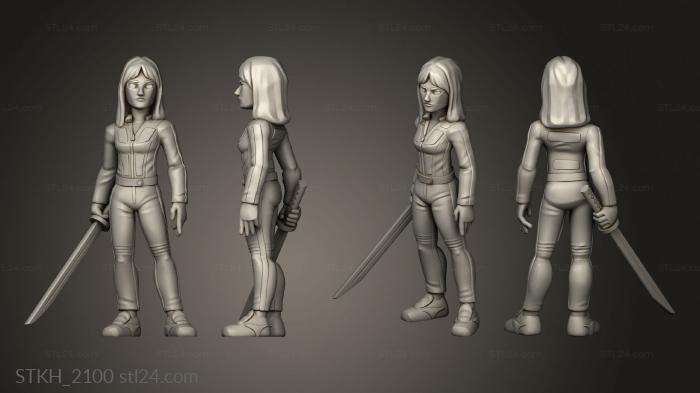 Figurines of people (Kill Bill, STKH_2100) 3D models for cnc