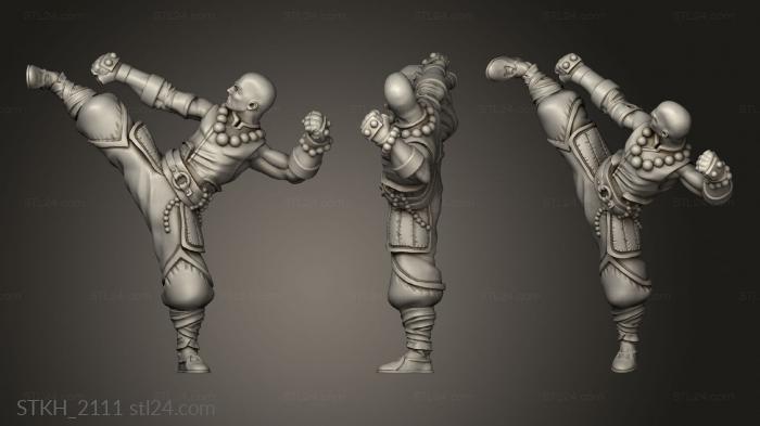 Figurines of people (lotus warrior monks monk, STKH_2111) 3D models for cnc