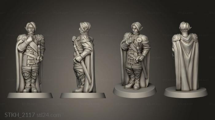 Figurines of people (Kings court King GENERAL ELF, STKH_2117) 3D models for cnc