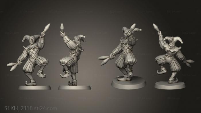 Figurines of people (Kings court King JESTER, STKH_2118) 3D models for cnc