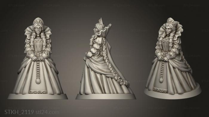 Figurines of people (Kings court King QUEEN, STKH_2119) 3D models for cnc