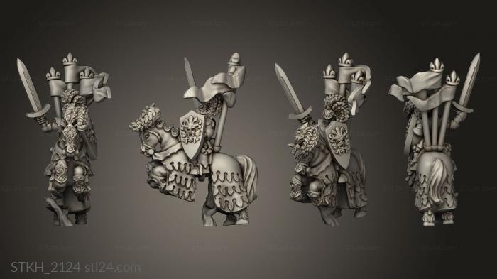Figurines of people (knight hero, STKH_2124) 3D models for cnc