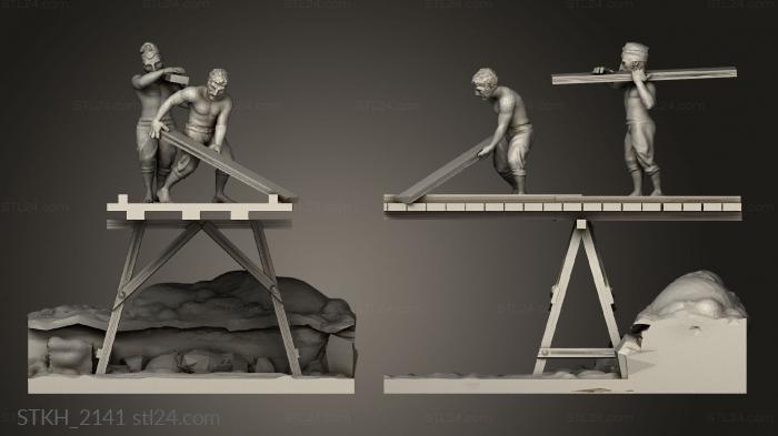 Статуэтки люди (Мост НАПОЛЕОНА, STKH_2141) 3D модель для ЧПУ станка