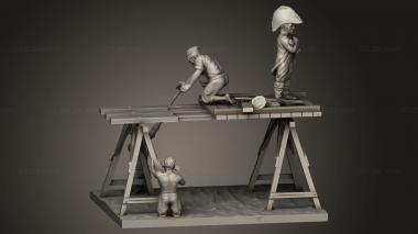 Figurines of people (NAPOLEON Bridge cutted, STKH_2142) 3D models for cnc