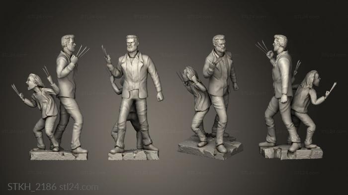 Figurines of people (LOGAN WITH Inspirited DIORAMA, STKH_2186) 3D models for cnc