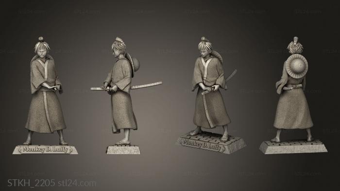 Figurines of people (Luffy Samurai, STKH_2205) 3D models for cnc