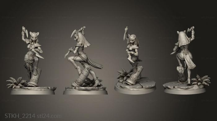 Figurines of people (Clotho Sekhmet Huntress, STKH_2214) 3D models for cnc