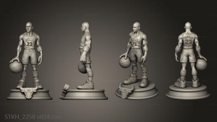 Figurines of people (Michael Jordan, STKH_2258) 3D models for cnc