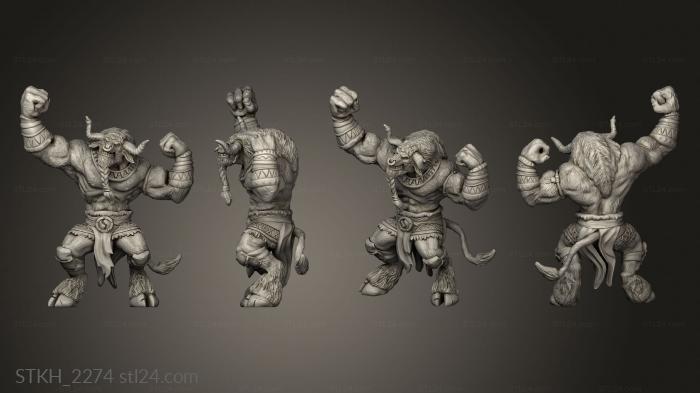 Figurines of people (Minotaur Tribe Muscle Flex, STKH_2274) 3D models for cnc