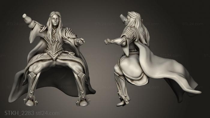 Figurines of people (Mirkwood Cavalry Elk flagcommand, STKH_2283) 3D models for cnc