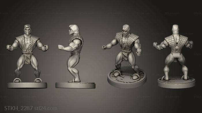 Figurines of people (ninjas, STKH_2287) 3D models for cnc