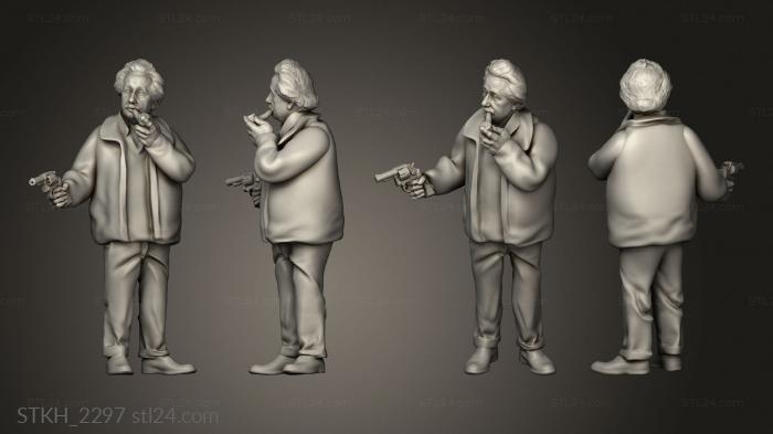 Figurines of people (Modern Day Survivor einstein, STKH_2297) 3D models for cnc