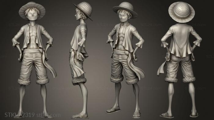 Figurines of people (monkey luffy, STKH_2319) 3D models for cnc