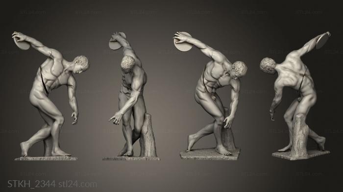 Figurines of people (Muscular Discobolus Almost, STKH_2344) 3D models for cnc