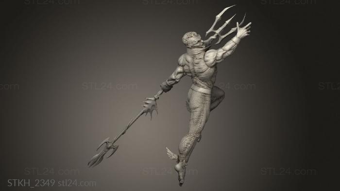 Figurines of people (Namor Diorama Back Spear, STKH_2349) 3D models for cnc